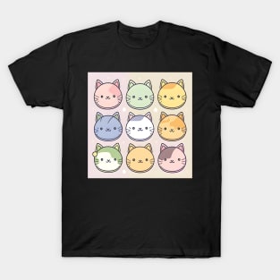 Face Of The Cats Cute Cat Lover T-Shirt